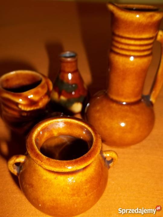 Miniaturowe dzbanuszki gliniane 11 łódzkie Łódź