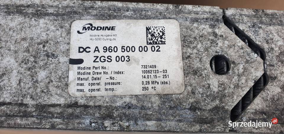 MERCEDES ACTROS MP4 CHŁODNICA WODY POWIETRZA Bieleń