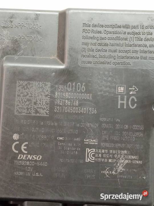 MODUŁ KEYLESS 2927141732 13510106 Opel Insignia osobowe Komputery