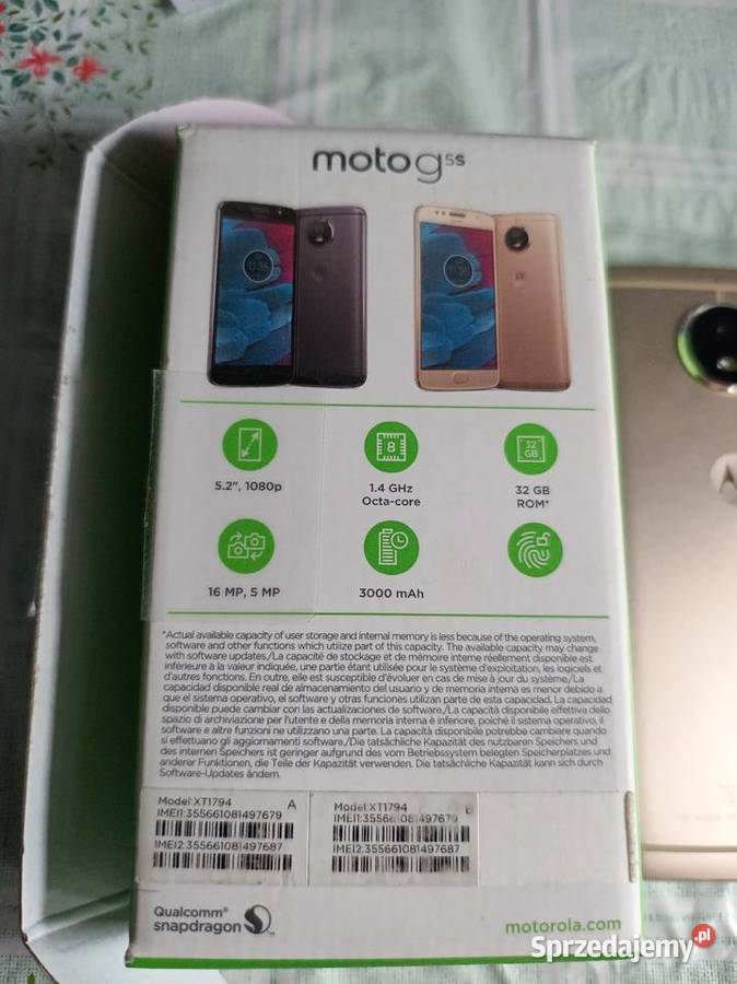 Motorola Moto g5S Złota Motorola Legnica