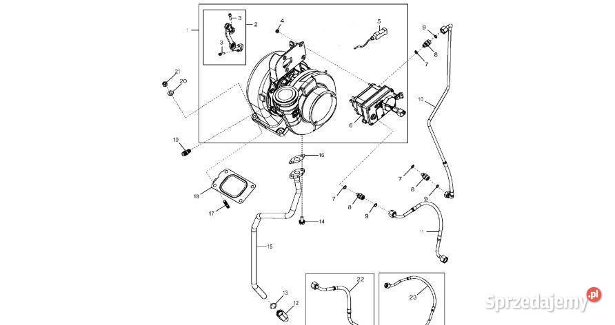 John Deere 9470RX Łącznik RE523820 Silnik Jastrzębniki