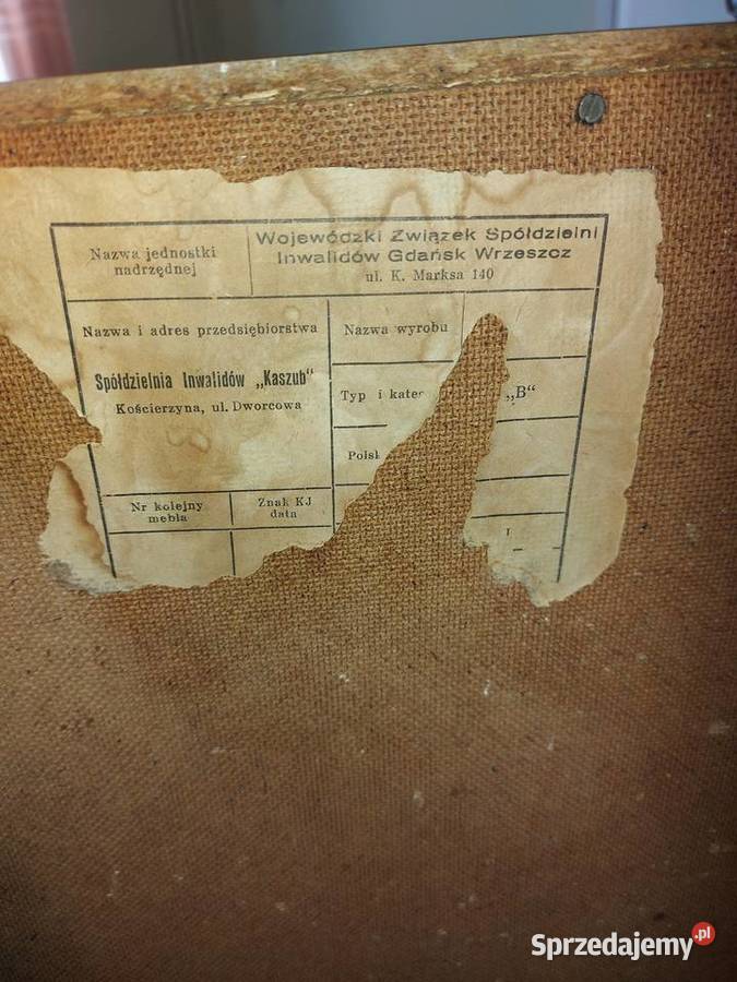 Dwie stare komody Vintage PRL komplet Pruszcz Gdański