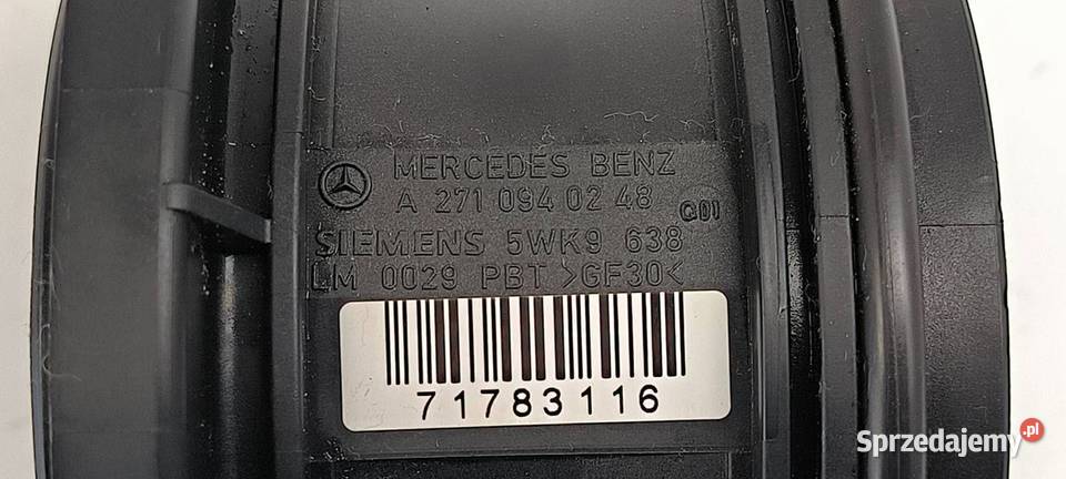 PRZEPŁYWOMIERZ MERCDESBENZ C 160 A2710940248 Motoryzacja Lipno
