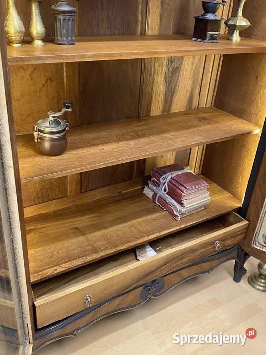 BIBLIOTEKA witryna antracyt Louis XV Francja Poznań