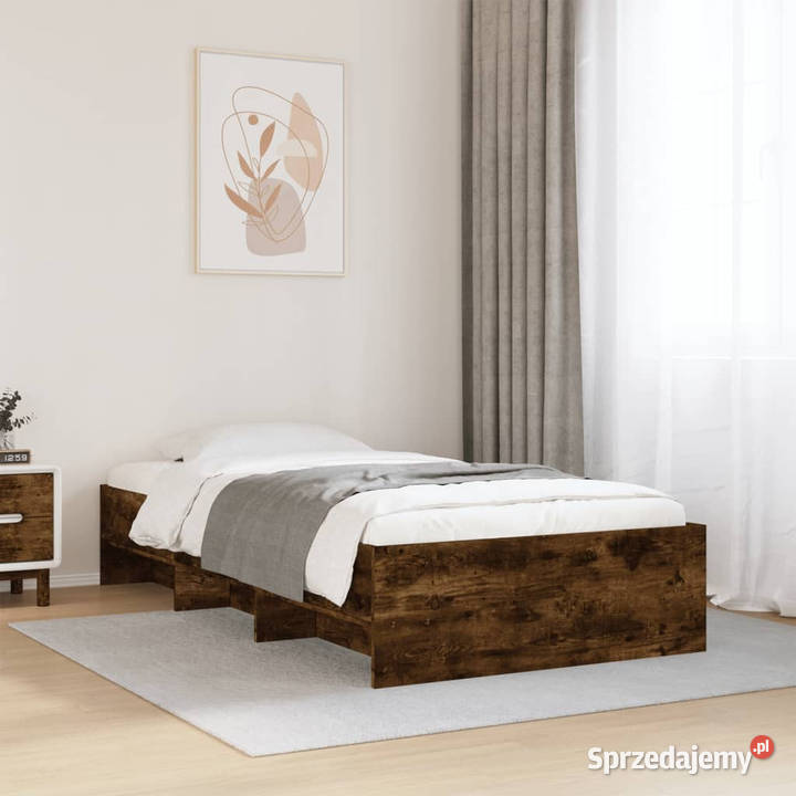 Łóżko bez materaca przydymiony dąb 90x200 sprzedam