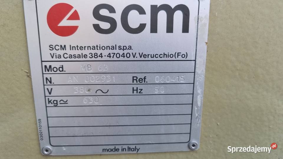 Wiertarka wielowrzecionowa SCM MB 63 Karsin