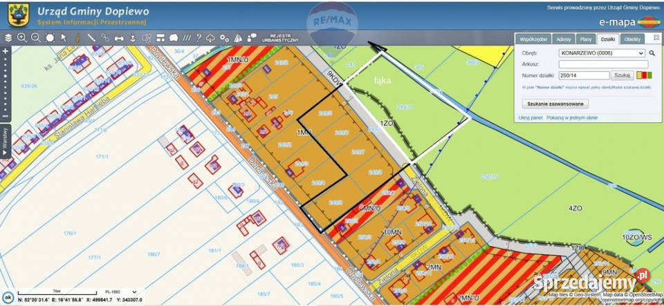 Działka rolna łąki Konarzewo