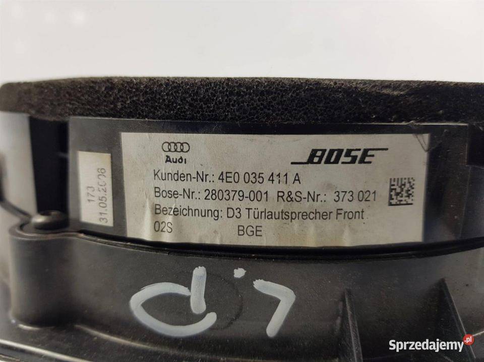 GŁOŚNIK S8 D3 4E0035411A osobowe Lipno