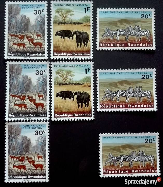 2x 3 2 Znaczki Rwanda 1965 Seria Kagera National pomorskie