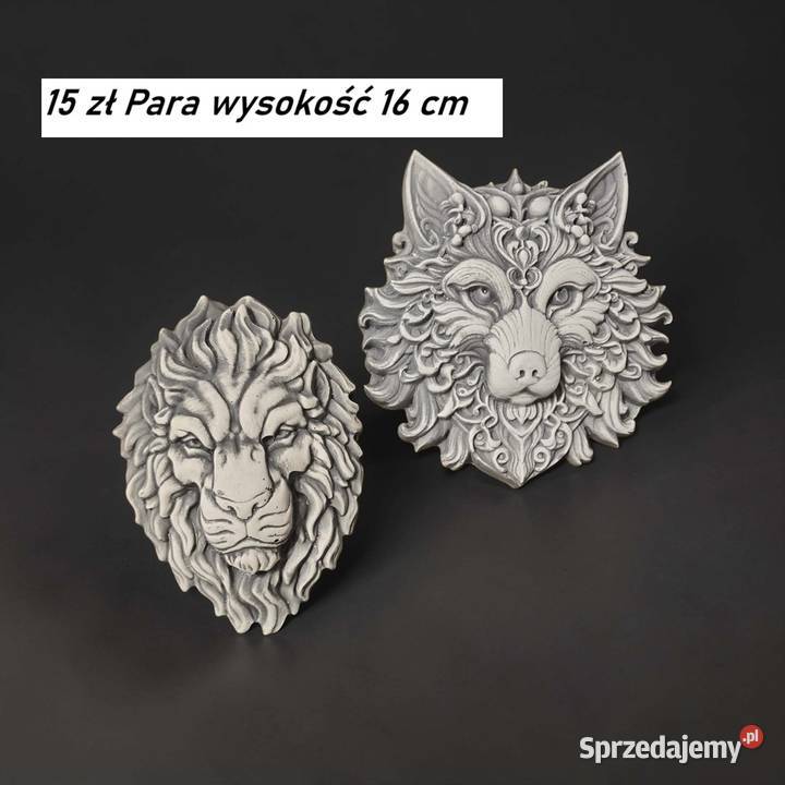 Dekory figurki ozodbne popiersia wilk tygrys Wrocław