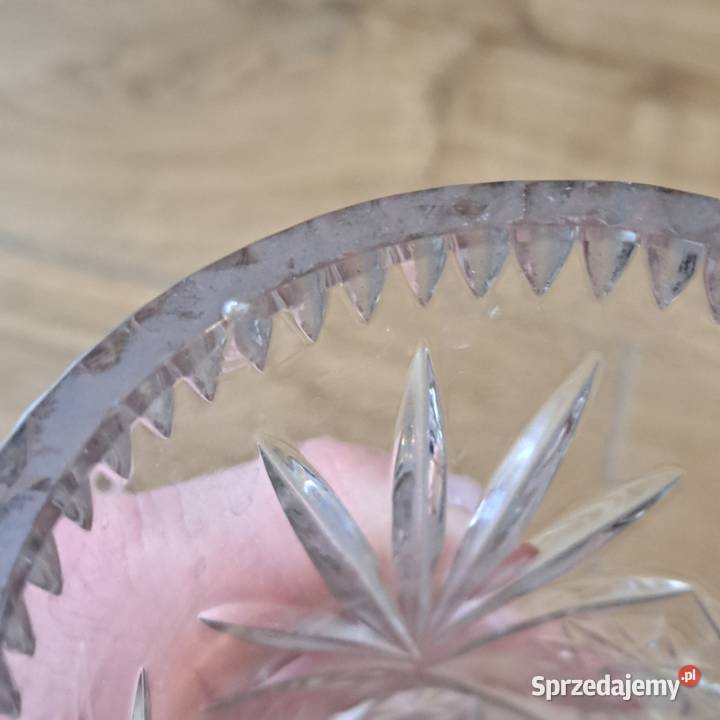 Kryształowy wazon PRL ręcznie szlifowany Domaszczyn sprzedam
