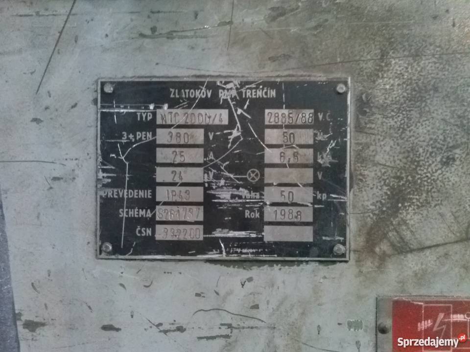 Gilotyna do blachy STROJARNE PIESOK NTC 20004 Warka