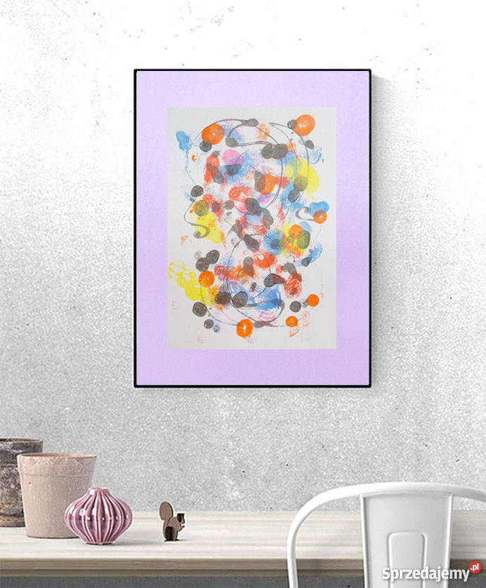 dekoracja do pokoju abstrakcja do salonu grafika Lublin sprzedam