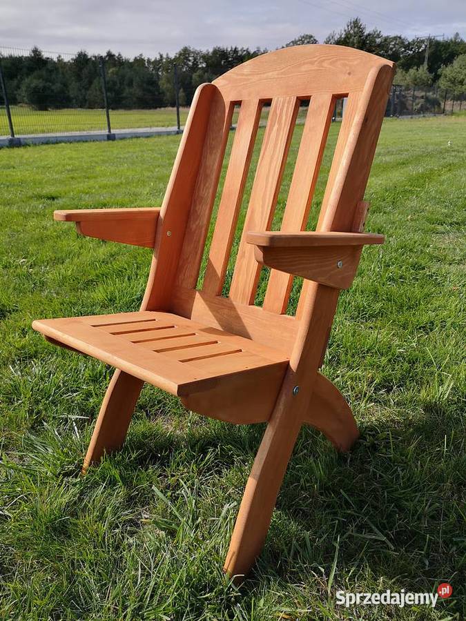 Krzesło ogrodowe drewniane składane tarasowe X