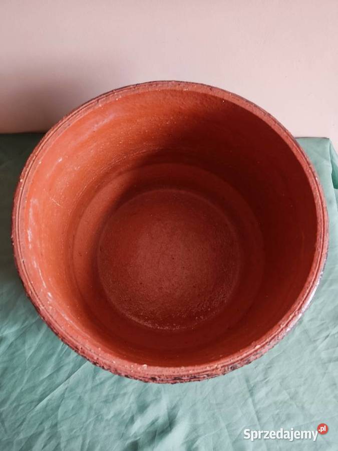 Donica doniczka ceramiczna brązowa fi 30 Głuchołazy