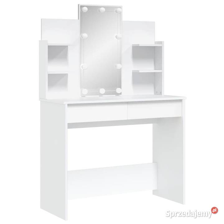 Toaletka z oświetleniem LED biała 96x40x142 Toaletki Warszawa