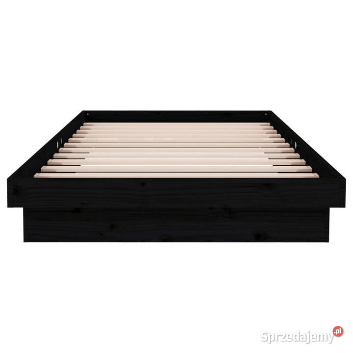 Rama łóżka czarna lite drewno 100 x 200 WM819901 Warszawa