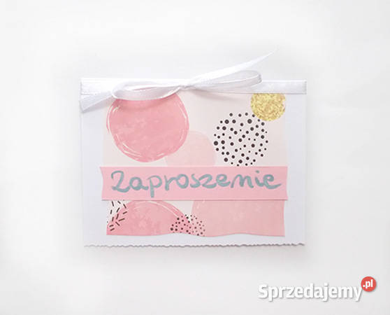 boho zaproszenie różowe pastelowe zaproszenie Białystok sprzedam