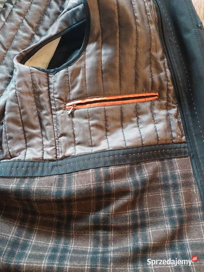 Czarny męski płaszcz biznesowy FF 48176 Katowice