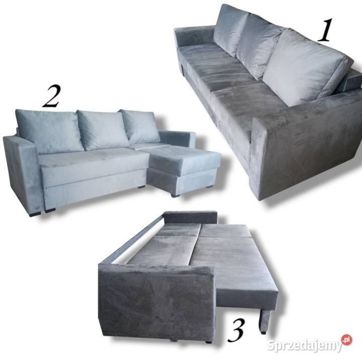 Sofa i Narożnik w jednym 2w1 pojemniki spanie Ruda Śląska