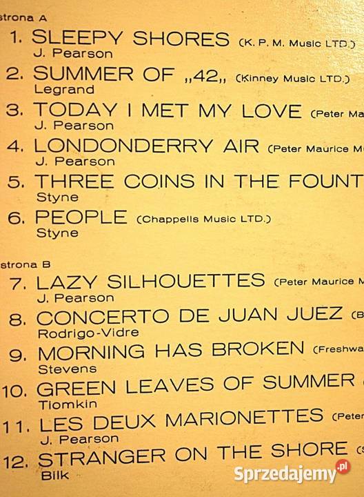 Johnny Pearson And His Orchestra Sleepy Shores sprzedam