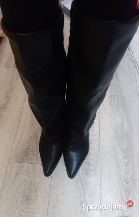 4142 Czarne Mega wygodne kozaki kowbojki czarny Kraków