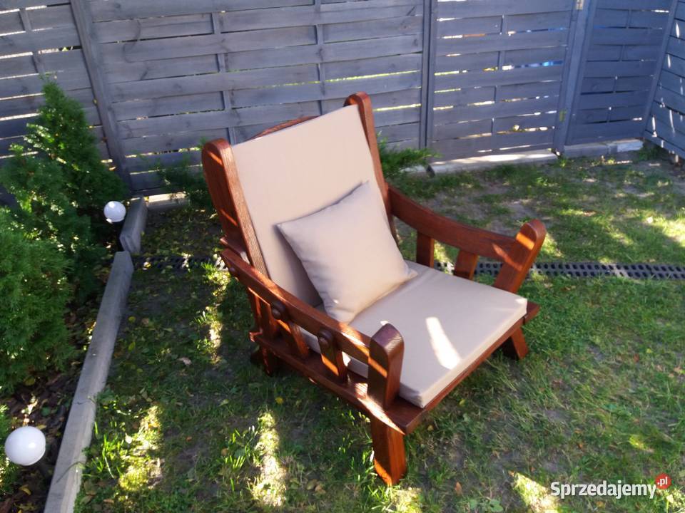Drewniany fotel ogrodowy 60cm