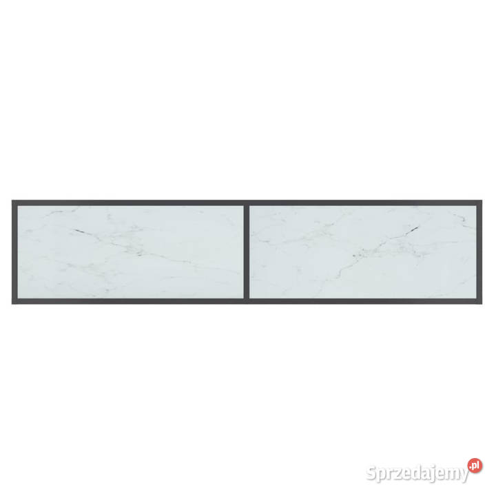 Stolik konsolowy biały 160x35x755 szkło Warszawa