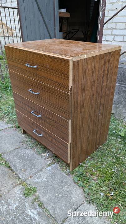 Komoda z 4 szufladami PRL vintage Rejowiec