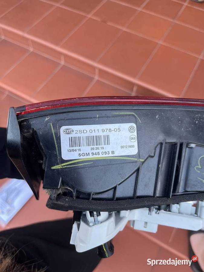 Oryginalne tylne lampy VW Golf VII 2016 komplet Warszawa