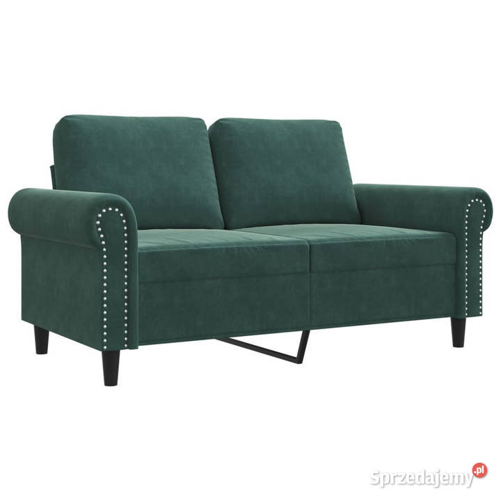Sofa 2osobowa ciemnozielona 120 tapicerowana