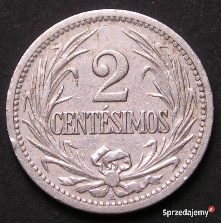 URUGWAJ 2 centesimos 1901 łódzkie