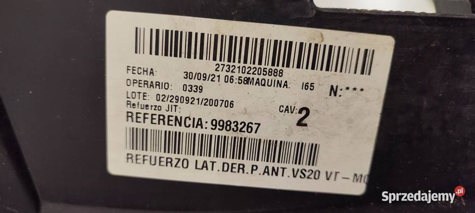 MERCEDES VITO W447 ŚLIZG ZDERZAKA PRAWY PRZÓD sprzedam