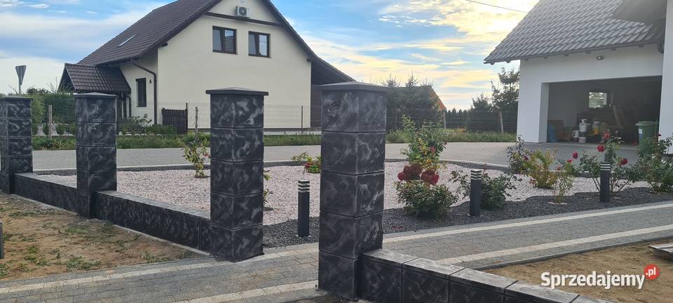Ogrodzenia ala klinkierimitacja kamienia stara Dom i Ogród