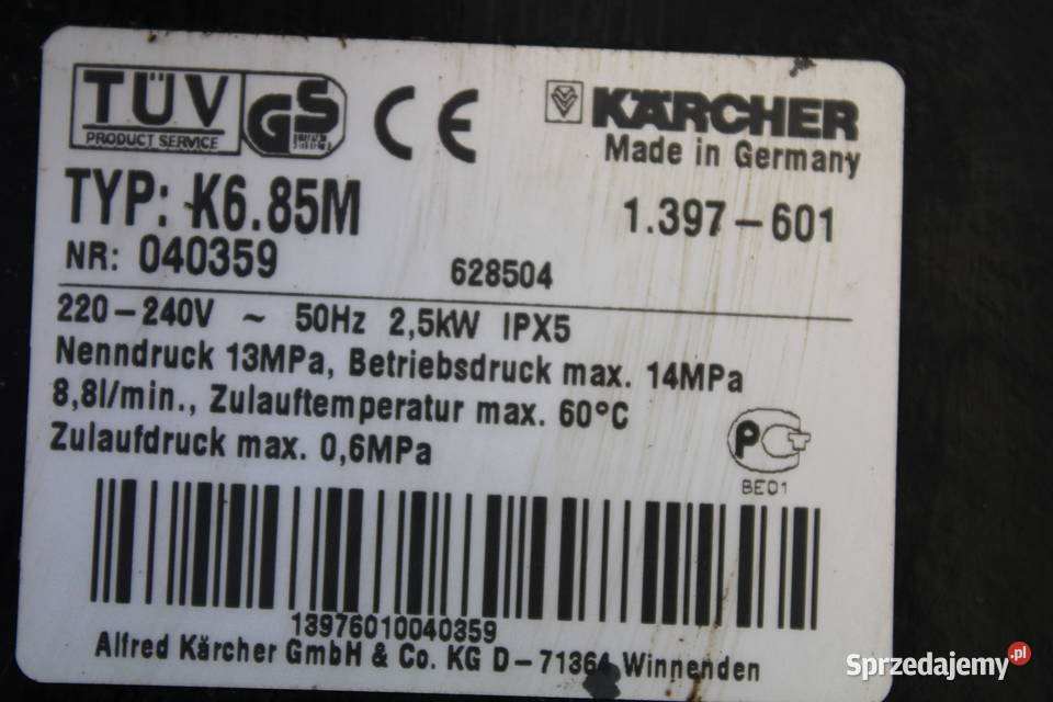 Myjka Karcher K 685M Głowica aluminiowa Zwijak mazowieckie Radom