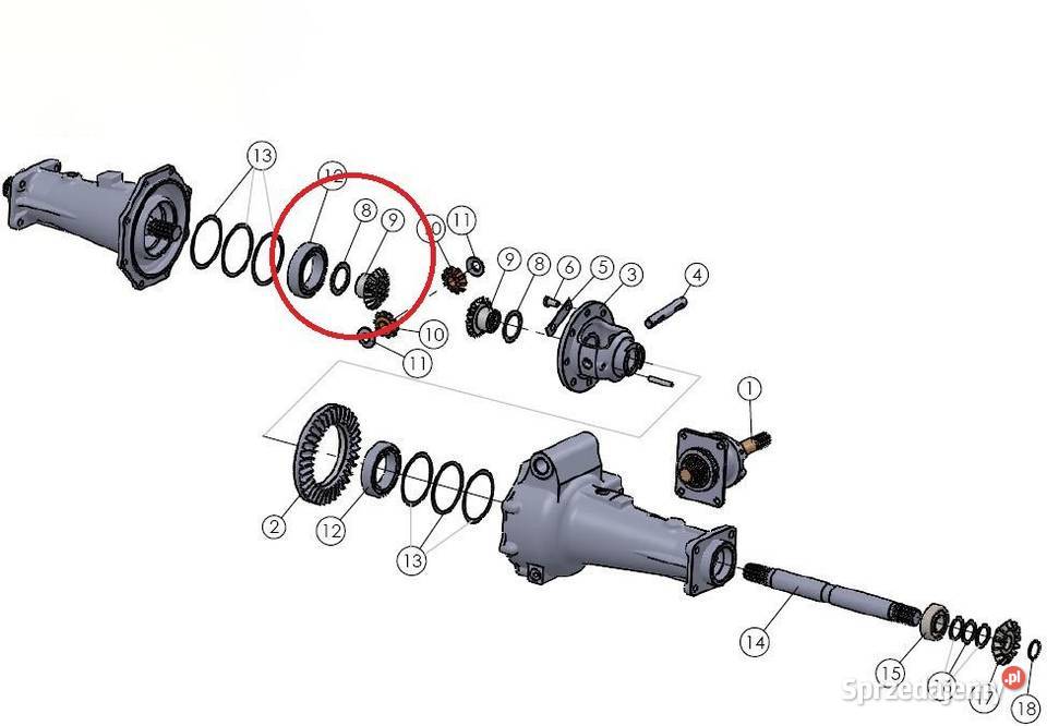 Podkładka dystansowa przedniej osi Mitsubishi
