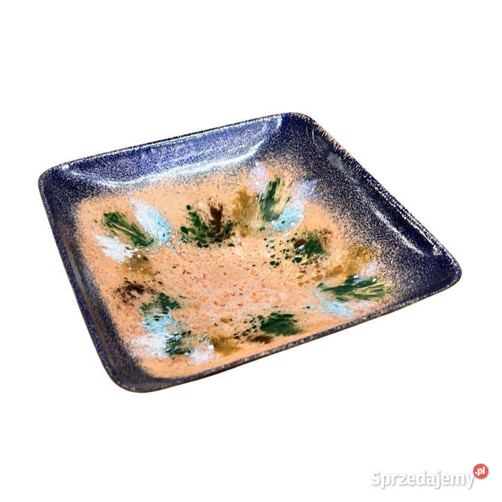 Emaliowana patera miska miedziana Niemcy lata 60 Warszawa