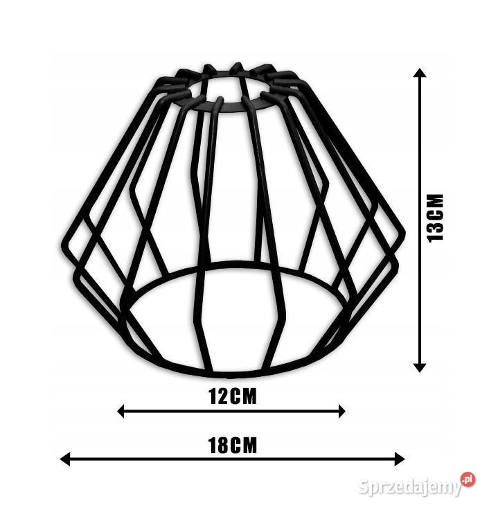 LAMPA WISZĄCA DIAMENT LOFT RETRO Czarna Polska podlaskie