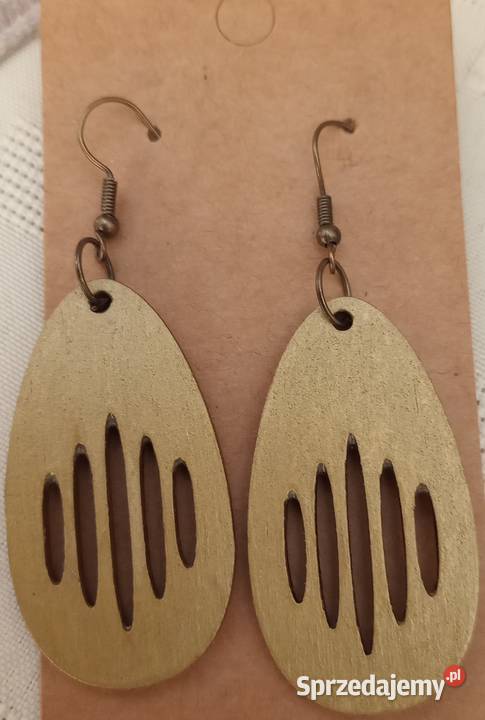 Kolczyki drewniane handmade Sosnowiec