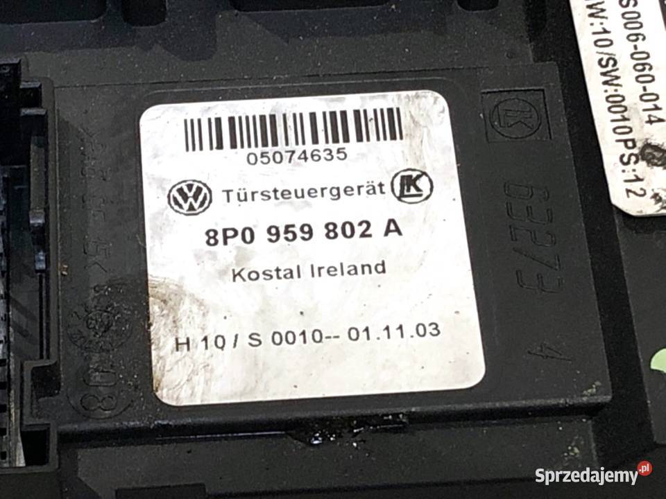 PODNOŚNIK SZYBY PRAWY PRZÓD AUDI A3 8P