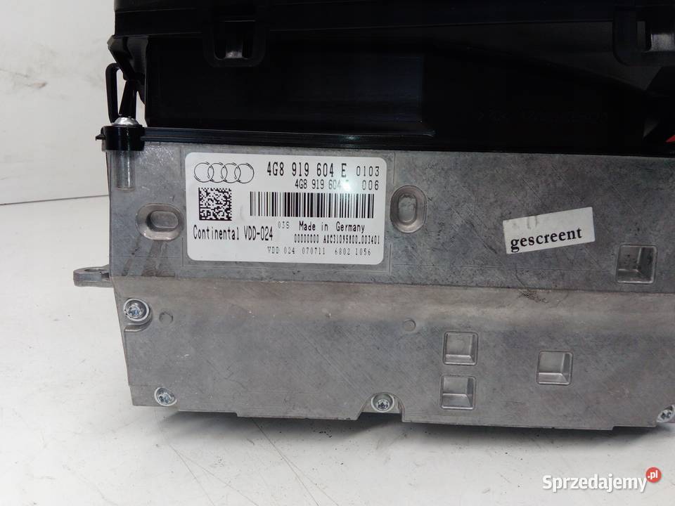 WYŚWIETLACZ RZUTNIK HEAD UP A7 4G8919604E RAMKA osobowe Przystajń