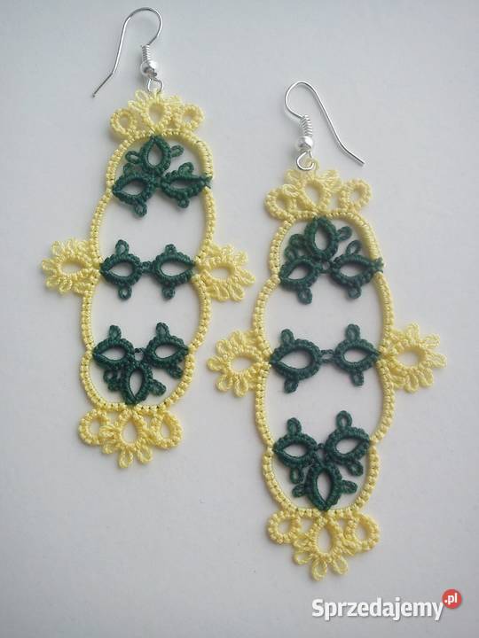 Kolczyki frywolitkowe Zegarki i Biżuteria Wiśniowa