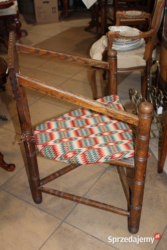 Trójkątne krzesło mnicha 296 FiaF Antyki, Sztuka, Kolekcje zachodniopomorskie Szczecin