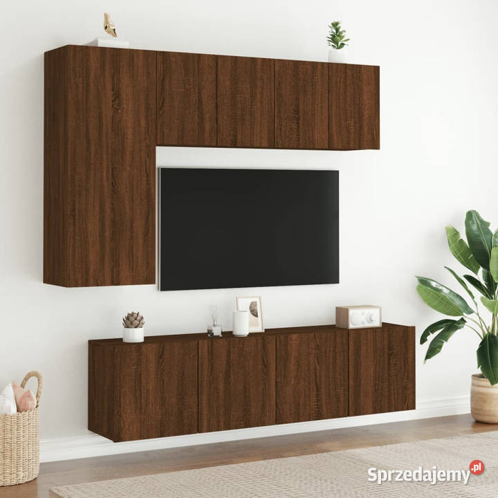 Ścienna szafka TV brązowy dąb 60x30x41 WM836950 Warszawa