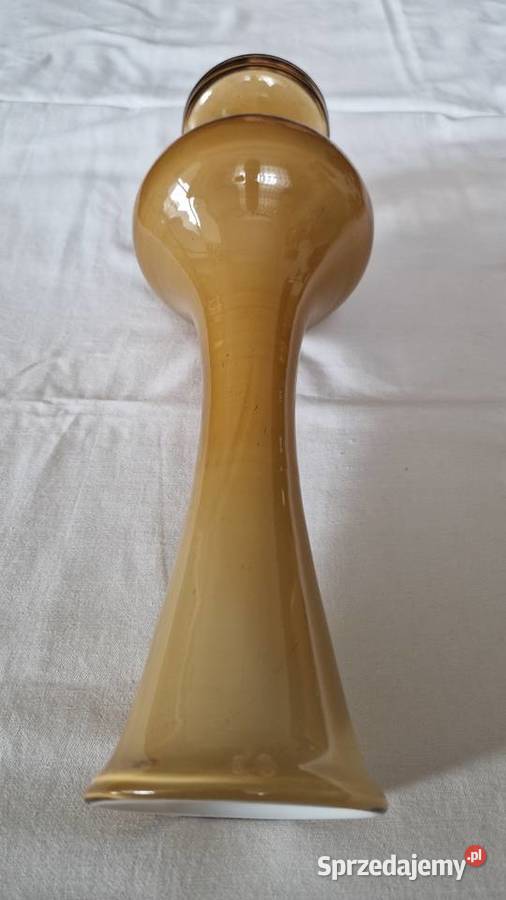 Wazon na nodze Jerzy SłuczanOrkusz vintage PRL Porcelana i szkło Warszawa