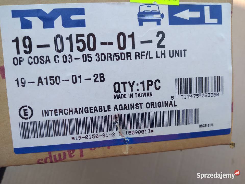Corsa C 03r lampka zderzaka tylnego nowa Strzelce Krajeńskie