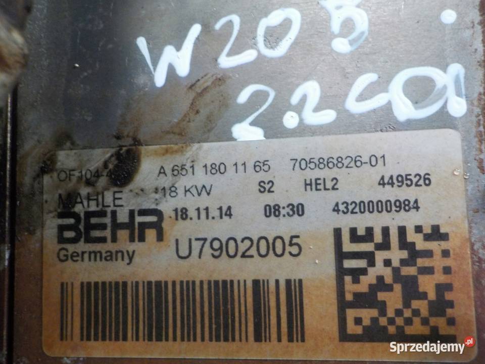 MERCEDES C W205 22 CDI 15r 651921 170 obudowa mazowieckie sprzedam