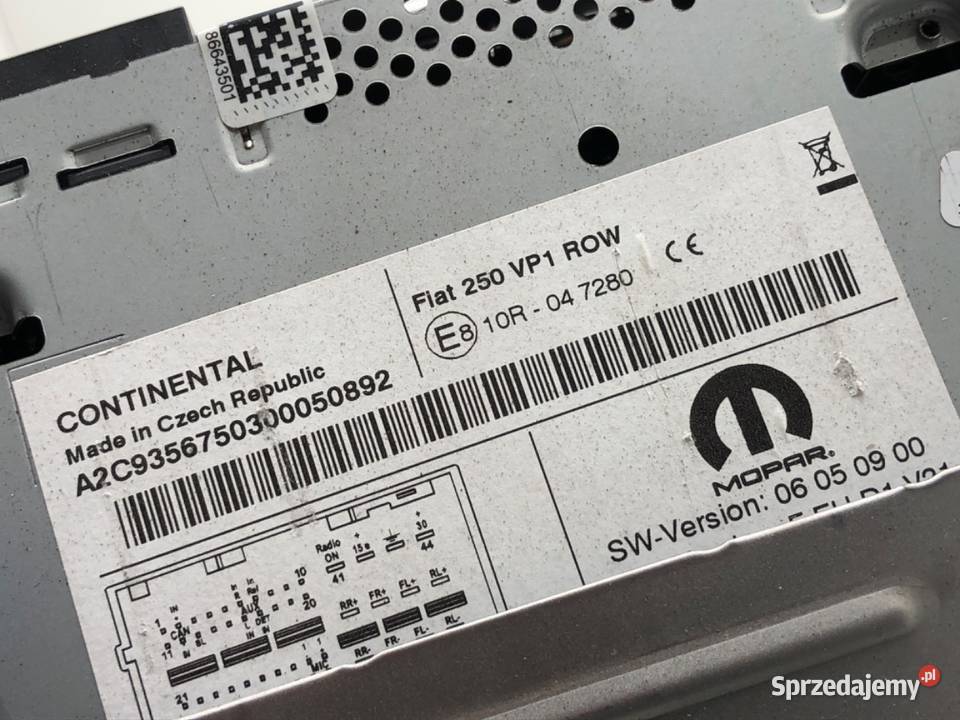 RADIO CITROEN JUMPER II FIAT250VP1 ODTWARZACZ