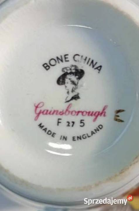 GAINSBOROUGH angielska porcelana kostna róże łódzkie Pabianice
