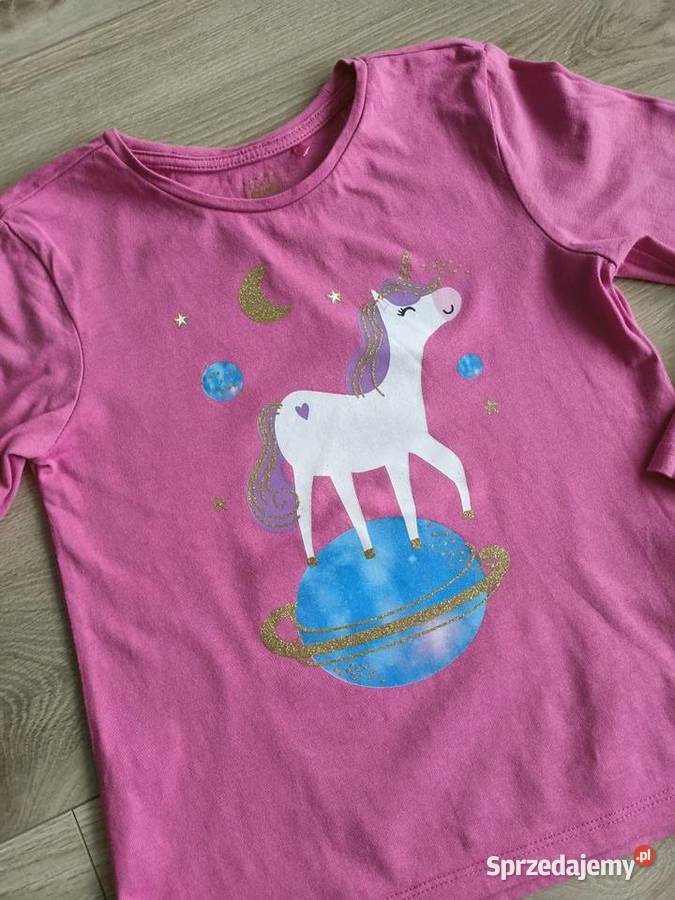 Bluzka koszulka dziewczęca na długi rękaw różowa Płock